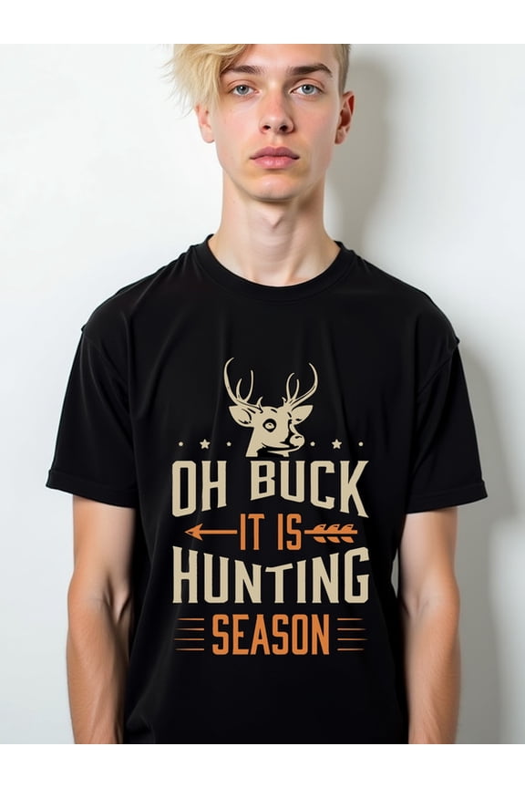 Hunting Season Buck Tee mens Crew neck T-shirts black 2026 graphic tees Perfect for exercise Trendy Unisex Shirt Short Sleeve tshirts