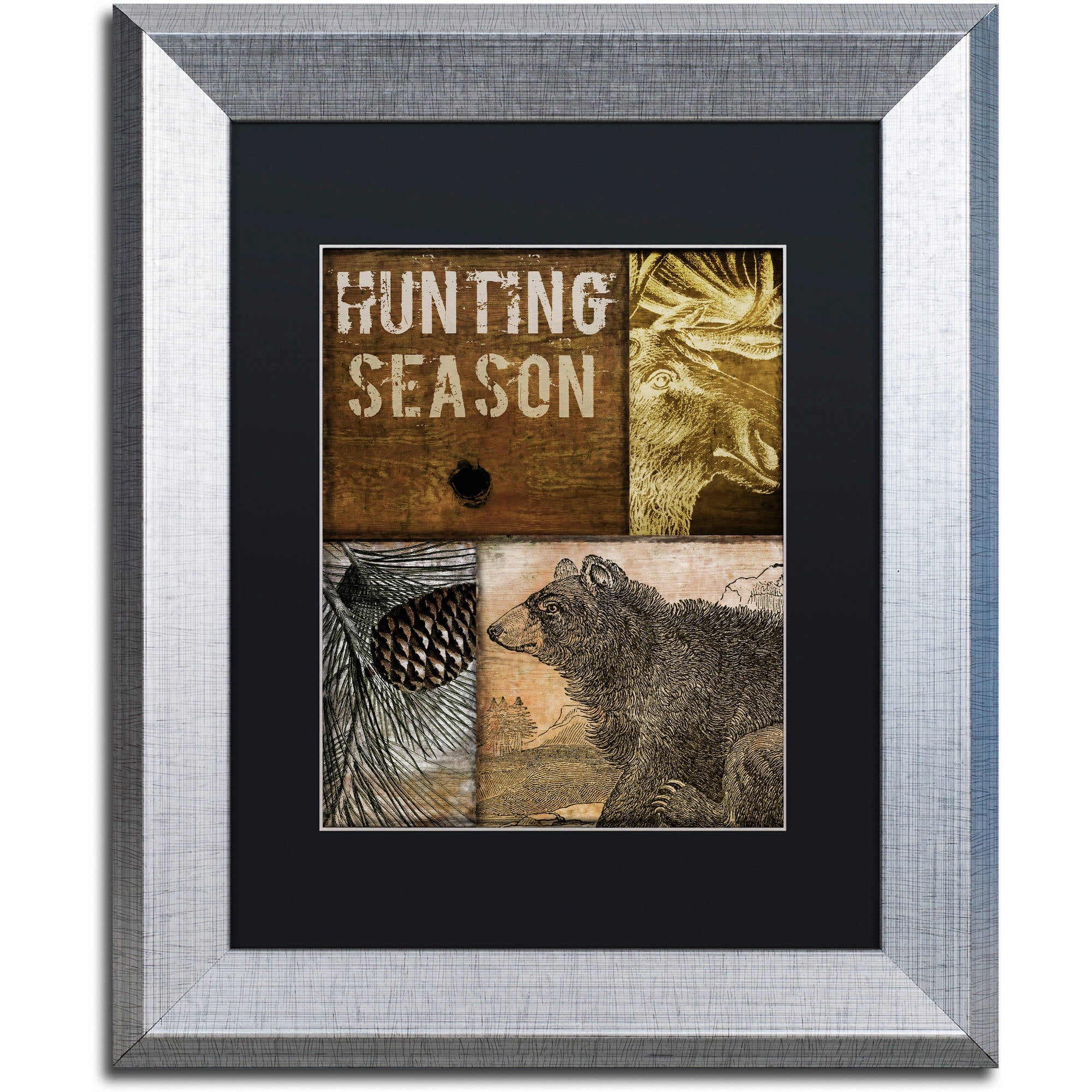 "Hunting Season IV" Canvas Art by Color Bakery Black Matte, Silver Frame