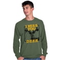 thumbnail image 1 of Hunting Season Miss You Deer Hunter Long Sleeve TShirt Men Women Brisco Brands X, 1 of 6