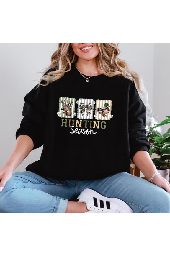 Hunting Season shirt, Camo Coquette Bow shirt, Deer Hunting Sweatshirt, Duck Hunter tee, Preppy Hunting Shirt, Girl Fall Camo Bow Tshirt All Size S-5XL