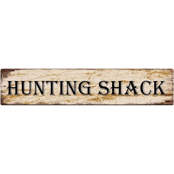 Hunting Shack Retro Tin Signs Aluminum Metal Sign for Kitchen Home Garden Wall Bar Cafe Decor 4x16 Inch