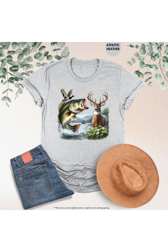 Hunting Shirt, Fishing Hunting Shirt, Duck Hunting, Deer Hunting Shirt, Outdoors Shirt, Gift For Hunter, Hunting Dad Shirt, Bass Fishing Tee