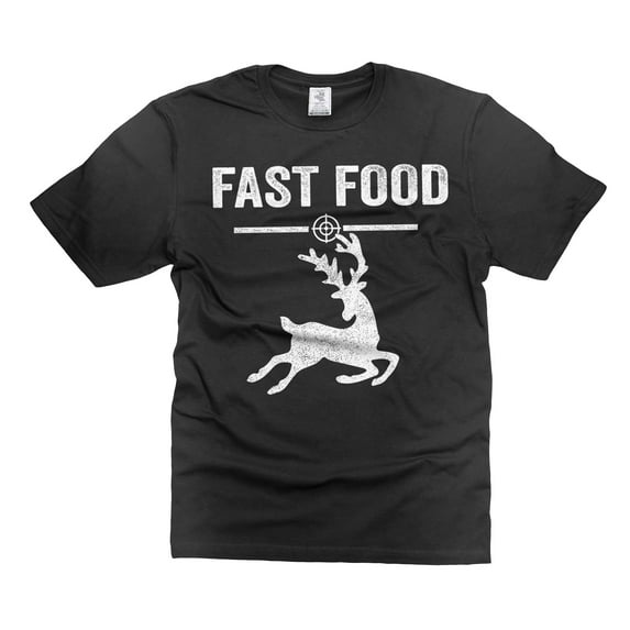 Hunting Shirt Funny Hunting Gifts Fast Food Shirt Hunting Joke Shirt Gift For Men Fathers Day Tee (5X-Large Black)
