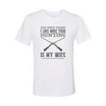 thumbnail image 1 of "Hunting Shirt, The Only Thing I Love More Than Hunting, Husband Shirt, Gift For Him, Hubby Tee, Hunting And Fishing, Hunting Dad, Guns, Deer, White, 2XL", 1 of 1
