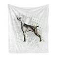 thumbnail image 1 of Hunting Soft Flannel Fleece Throw Blanket, Sketch of the Weimaraner Dog Canine on Grungy Abstract Design Background, Cozy Plush for Indoor and Outdoor Use, 70" x 90", Black Grey Green, by Ambesonne, 1 of 6