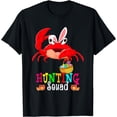 thumbnail image 1 of Hunting Squad Easter Bunny Crab Hunting Eggs Basket T-Shirt, 1 of 3