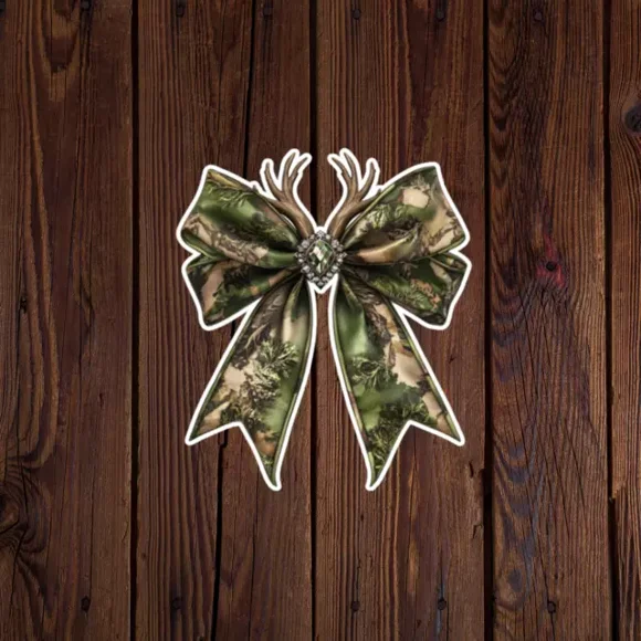 Hunting Sticker Fishing Deer Duck Coquette Bow Camo Novelty Sticker Phone Decal Water Bottle Stickers Car Decals