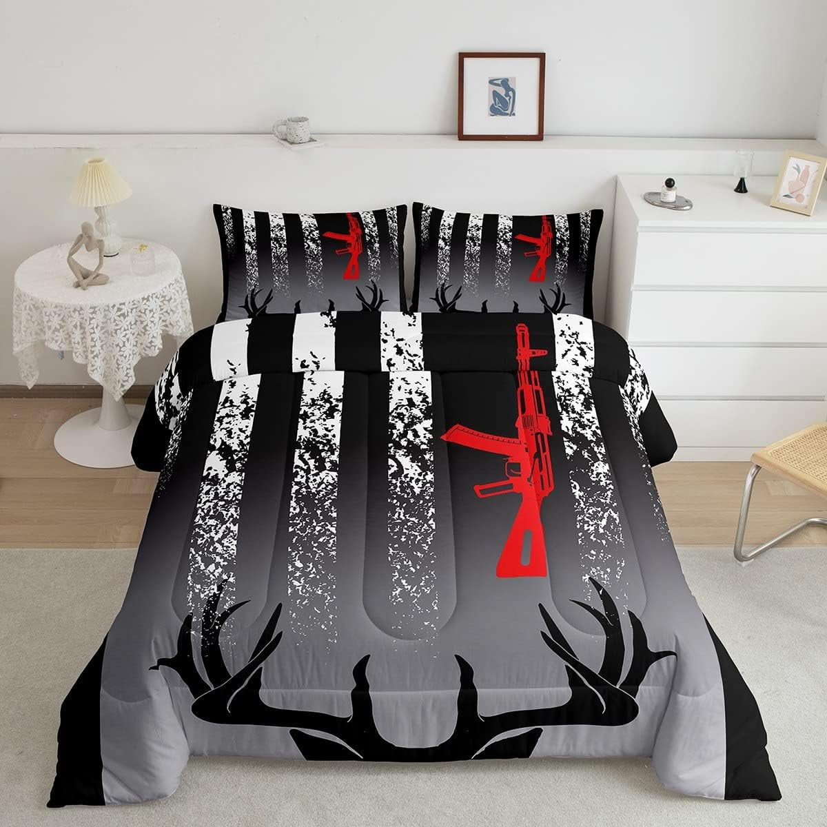 Hunting Theme Comforter Deer Bedding Elk Antler Bedding Sets