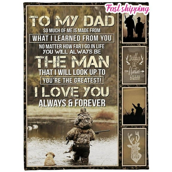 Hunting To My Dad So Much Of Me Is Made From What I Learned From You Poster Wall Art Vertical 11 x 17 Inch Poster