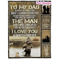 Hunting To My Dad So Much Of Me Is Made From What I Learned From You Poster Wall Art Vertical 11 x 17 Inch Poster
