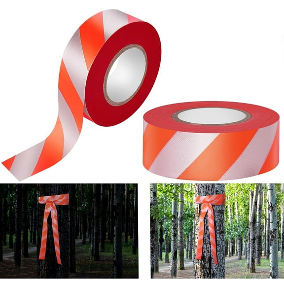 Hunting Trail Marking Ribbon,Bexikou 2 Pack Non-Adhesive Flagging Tape for Tracking Trees,147 Ft Reflective Tree Marking Tapes for Hiking Safety Boundaries Hazardous Areas Tree Signs