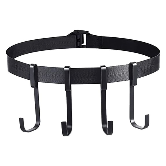 Hunting Tree Hook ,Treestand Strap Gear Hangers with Large Hooks, Lightweight Multi-Hook Accessory Holder, Outdoor Tree Stand Bow and Gear Hanger for Hunting, Camping, Hiking(Z1-Black)