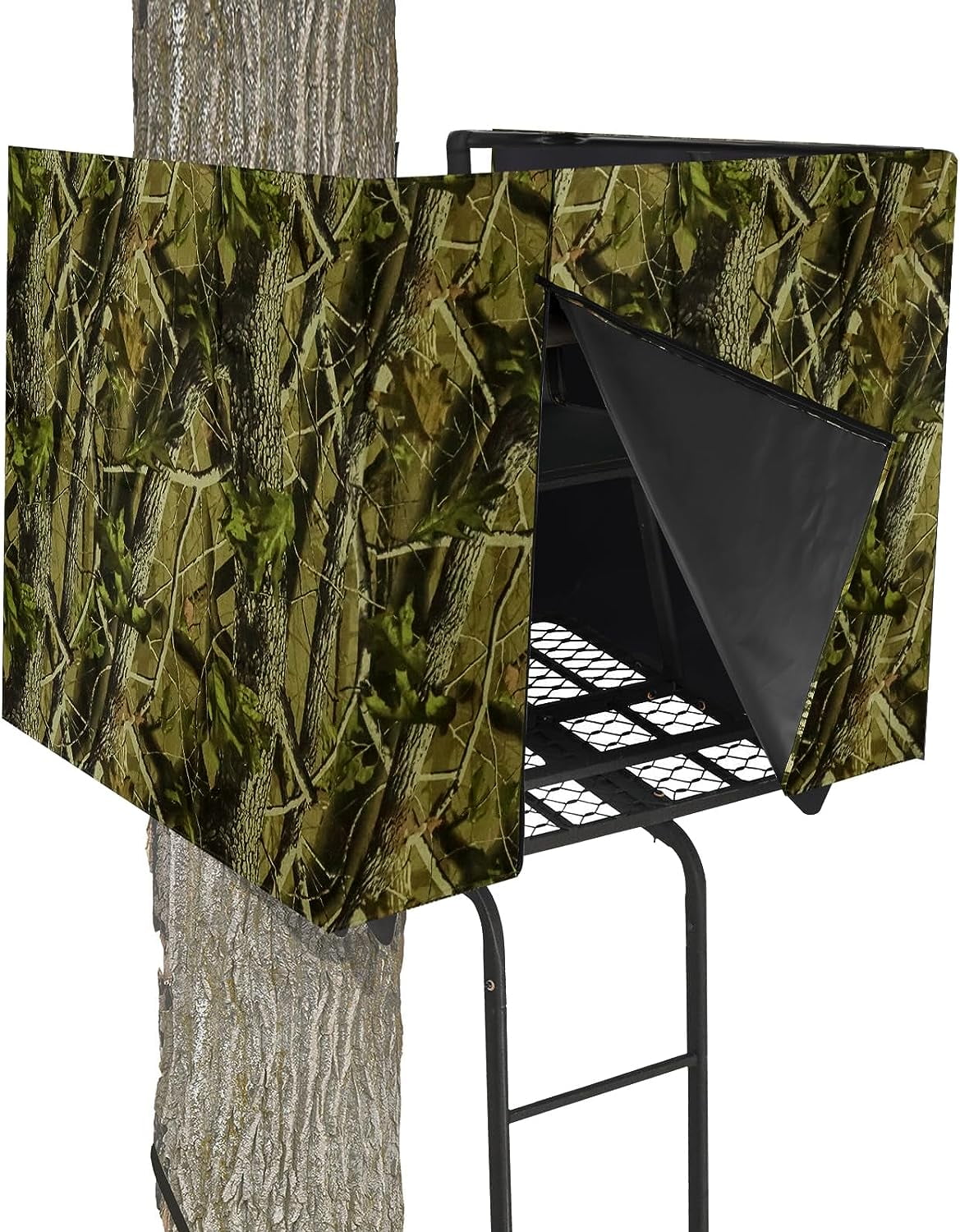 Hunting Tree Stand Blind Cover, Universal Camo Tree Stand Elevated Deer