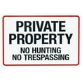 thumbnail image 1 of No Hunting No Trespassing Warning Sign, Private Property Metal Signs for Home Business Outdoor Indoor Road Yard Garage Street Wall Caution Custom Decor 12 x 8 Inch, 1 of 4