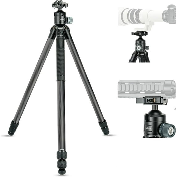 Hunting Tripod Shooting Stick Gun Rifle Rest with Saddle Clamp, Adjustable 360° Rotate Shooting Tripod