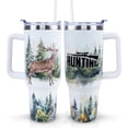 thumbnail image 1 of Hunting Tumbler 40 oz Tumbler with Handle and Straw Lid Leak Proof | Deer Hunting Gifts for Men Hunters Father''s Day Birthday Gifts for Men Dad Husband | Stainless Steel Cup Dishwasher Safe, 1 of 5