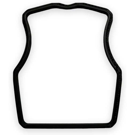 Hunting Vest Cookie Cutter with Easy Push Design (4 inch)