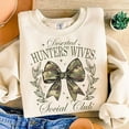 thumbnail image 1 of Hunting Wife Sweatshirt, Glitter Camo Bow Shirt, Duck Deer Season Sweatshirt, Deserted Hunters Wives Club Shirt, Preppy Outdoor Mama Outfit, 1 of 5