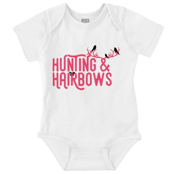 Hunting and Hairbows Cute Daughter Bodysuit Jumper Girls Infant Baby Brisco Brands 24M