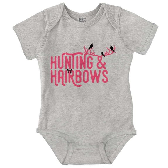Hunting and Hairbows Cute Daughter Bodysuit Jumper Girls Infant Baby Brisco Brands 6M