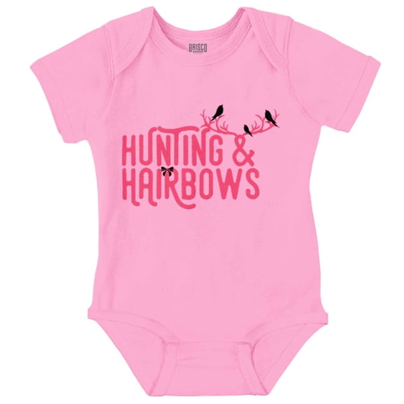 Hunting and Hairbows Cute Daughter Bodysuit Jumper Girls Infant Baby Brisco Brands 6M