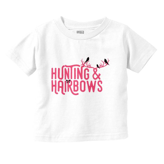Hunting and Hairbows Cute Daughter Youth T Shirt Tee Girls Infant Toddler Brisco Brands 2T