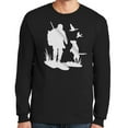 thumbnail image 1 of Hunting with dog Graphic Design Men's Big Size Ultra Cotton Long Sleeve T-Shirt - Black 4XL, 1 of 2