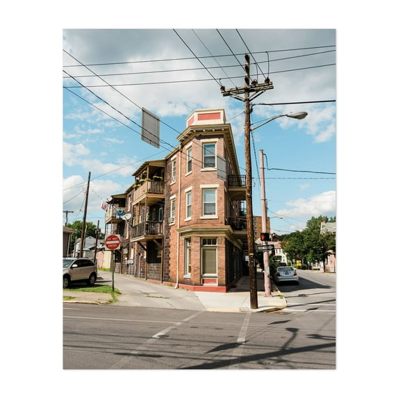 Huntington Architecture 01 - Huntingdon Pennsylvania Photography Architecture City Street Photography Vintage Travel Poster Unframed Wall Art Print 6 x 8 inches