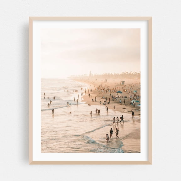 Huntington Beach California Beach Coast Sunset Ocean Fine Tropical Seaside Summer Poster Unframed Paper Print
