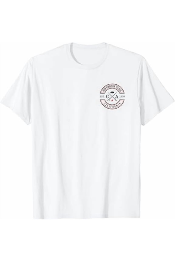 Huntington Beach California CA Retro Sufing Surfer T-Shirt