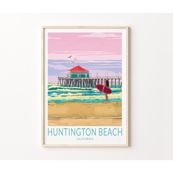 Huntington Beach California Pier Home Decor