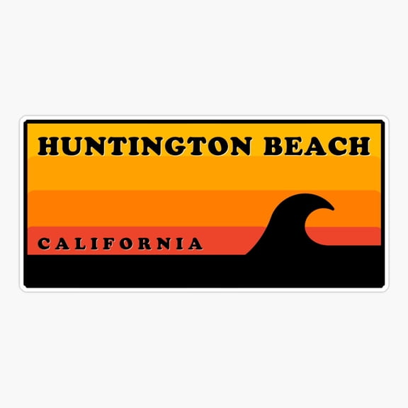 Huntington Beach California Surf Travel Vinyl Decal Sticker
