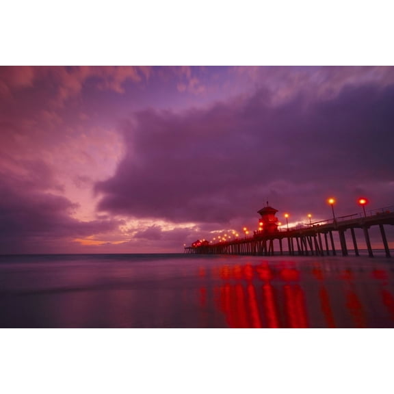 Huntington Beach California Usa Canvas Art - Don Hammond Design Pics (34 x 22)