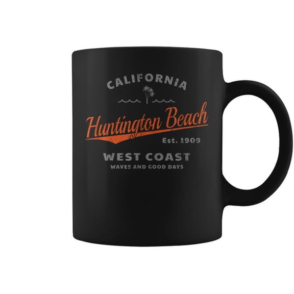 Huntington Beach California Waves And Good Days Coffee Mugs