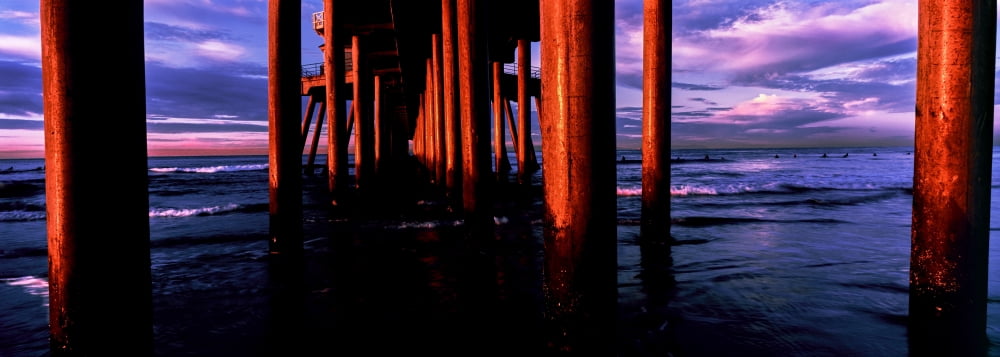 Huntington Beach Pier on Huntington Beach California USA Canvas Art - Panoramic Images (13 x 36)