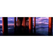 Huntington Beach Pier on Huntington Beach California USA Canvas Art - Panoramic Images 7 x 18