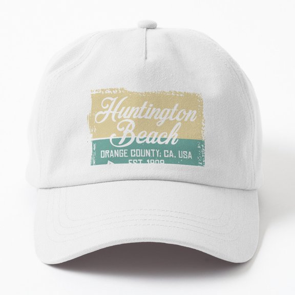 Huntington Beach Surfing Baseball Cap, Surf Hat Style