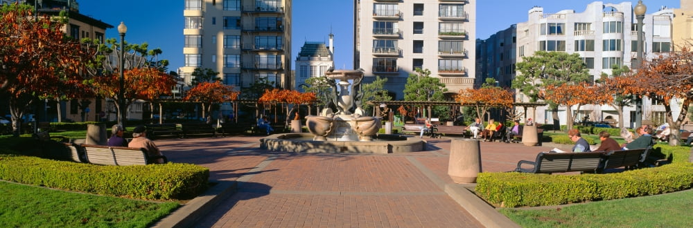 Huntington Park Nob Hill San Francisco California Canvas Art - Panoramic Images (27 x 9)