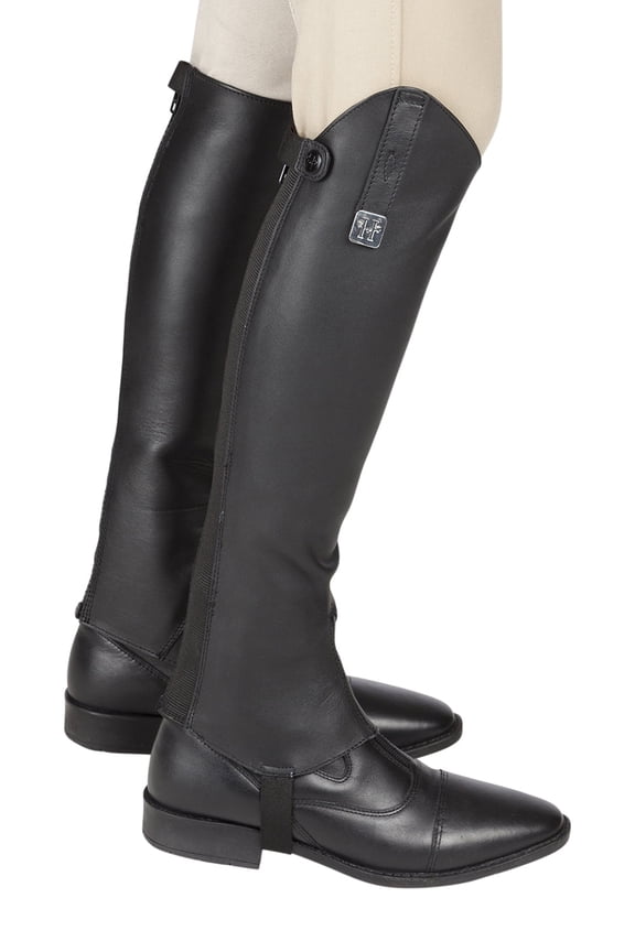 Custom Fit Premium Leather Half Chaps, Small Tall