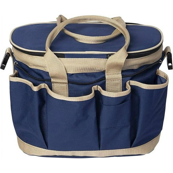 Huntley Equestrian Deluxe Grooming Organizer Bag, Navy Blue