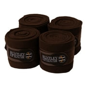 Huntley Equestrian Polo Wraps for Horses: Protective Leg Support Bandage for Training, Exercising, Turnout- 4 Wraps in a Pack, Brown