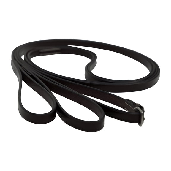 Huntley Equestrian Sedgwick Leather Draw Reins, Training Reins with Loops (110" Inches Long)
