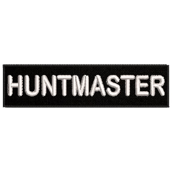 Huntmaster Embroidered Patch Iron-On Applique, Cosplay Vest Clothing Badge Back Packs Uniform DIY