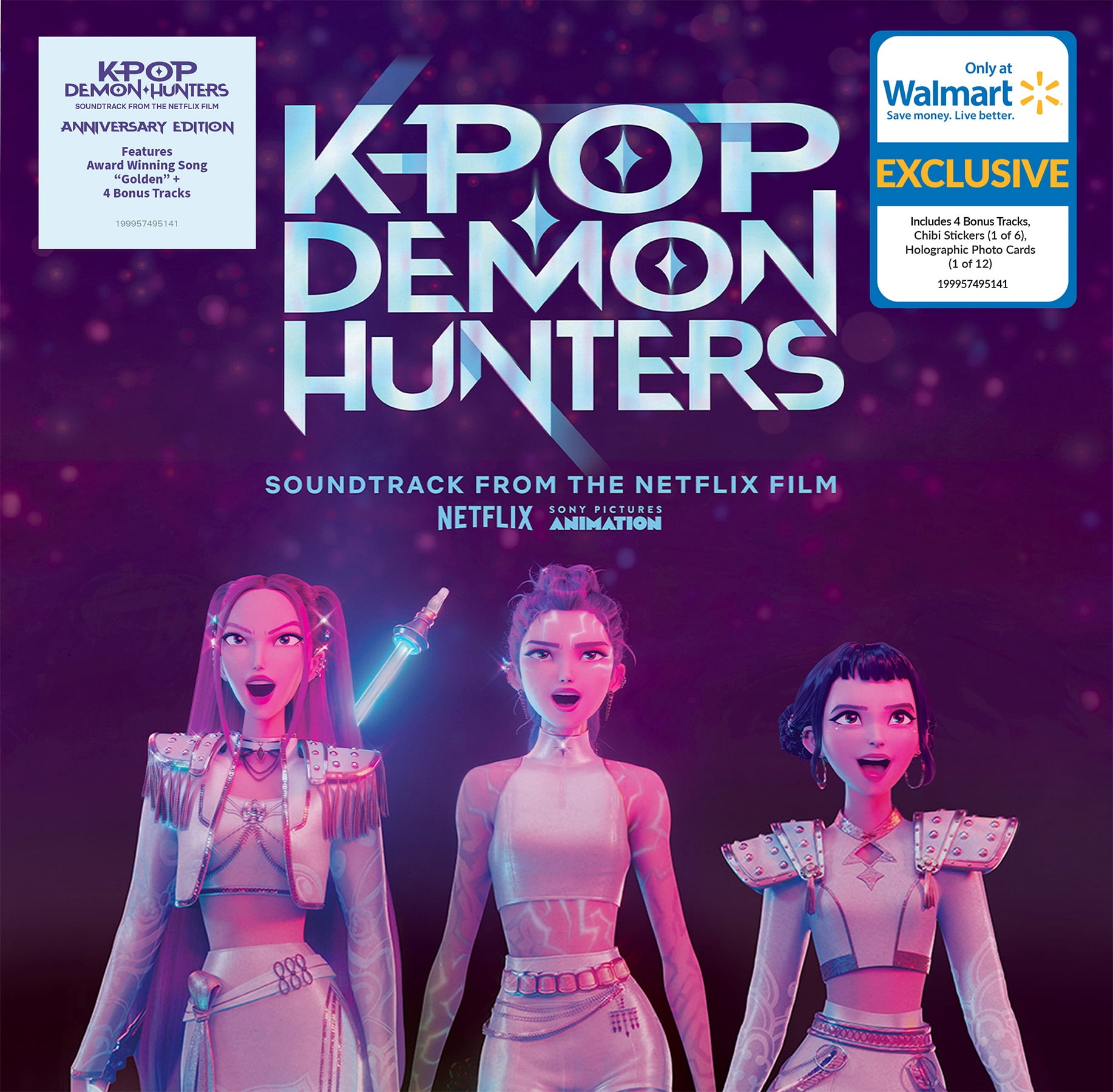 KPop Demon Hunters Cast, HUNTR/X, Saja Boys - KPop Demon Hunters (Soundtrack from the Netflix Film) (Anniversary Edition) (Walmart Exclusive) - Super Pink CD