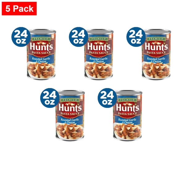 Hunts Roasted Garlic and Onion Pasta Sauce 24 oz - 5 Pack