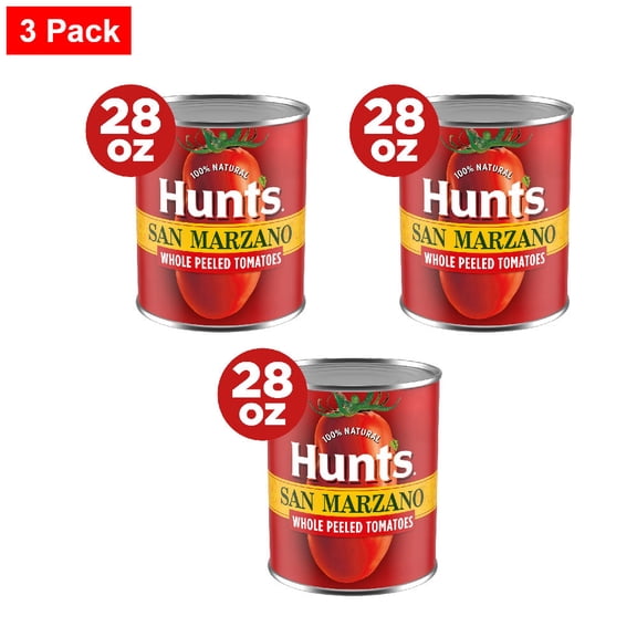 Hunts San Marzano Style Whole Peeled Tomatoes 28 oz - 3 Pack
