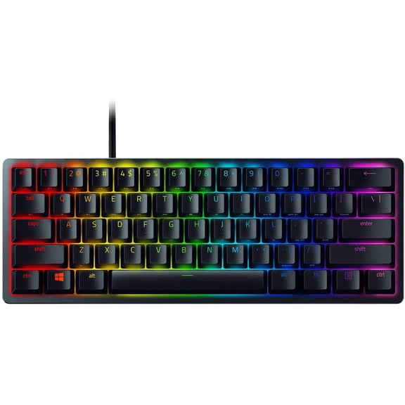 Huntsman Mini 60% Gaming Keyboard: Linear Optical Switches - Rapid Trigger Mode Chroma RGB Lighting PBT Keycaps Onboard Memory Snap Tap Classic Black