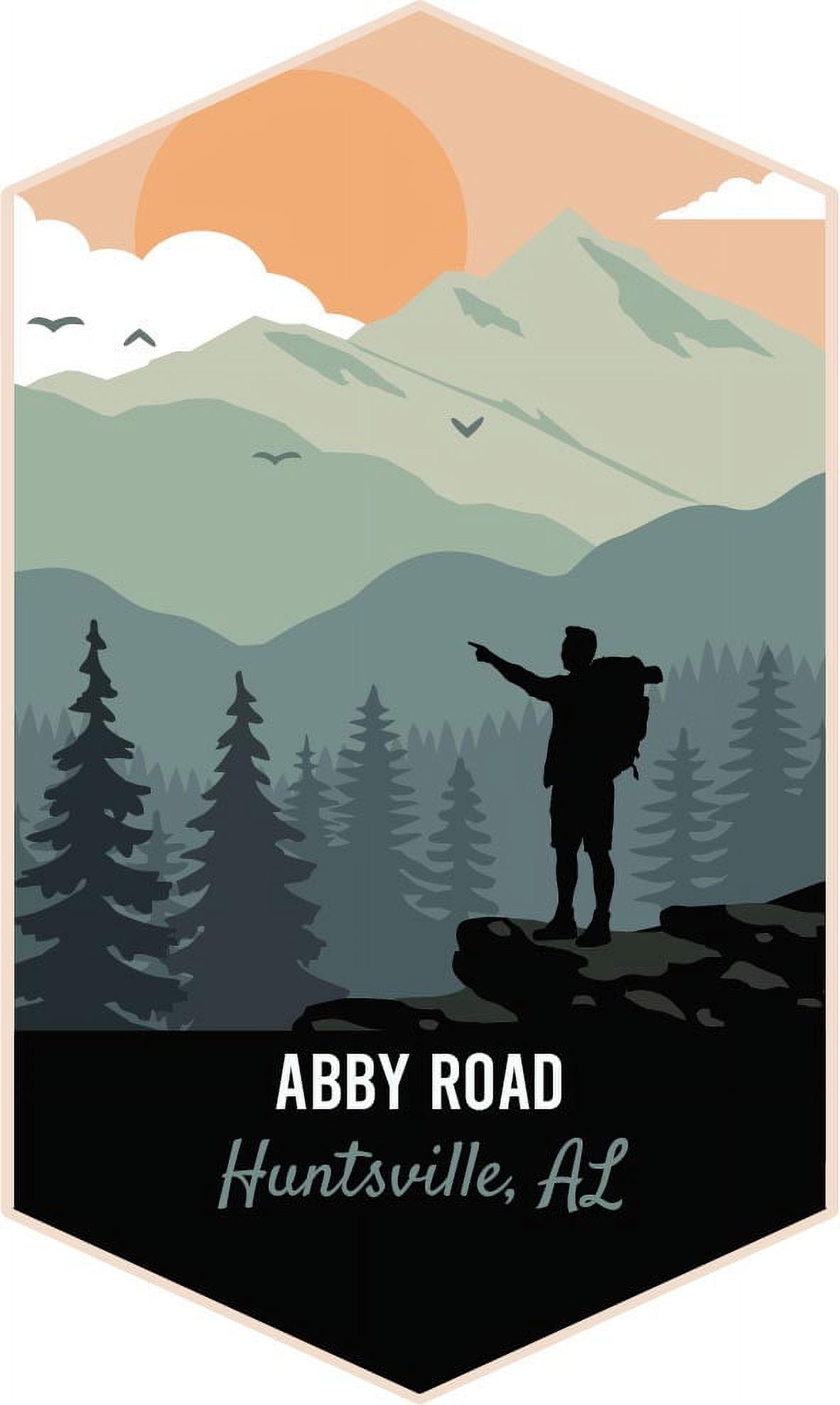 Huntsville Alabama Souvenir Vinyl Decal Hiking Trails Design