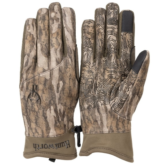 Huntworth Men's Gunner Midweight Hunting Gloves – Mossy Oak® Bottomland, Size M/L