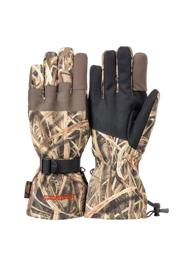 Huntworth Solitude Men's Hunting Gloves, Mossy Oak Shadow Grass Blade, Men's Size L/XL